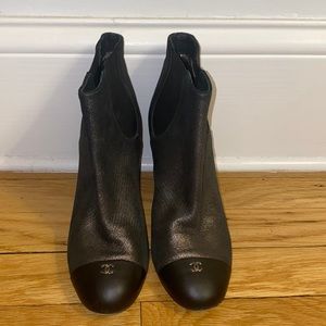 CHANEL Cap toe Booties